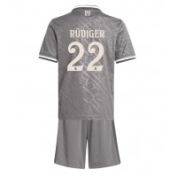 Real Madrid Antonio Rudiger #22 Tredjeställ Barn 2024-25 Korta ärmar (+ Korta byxor)